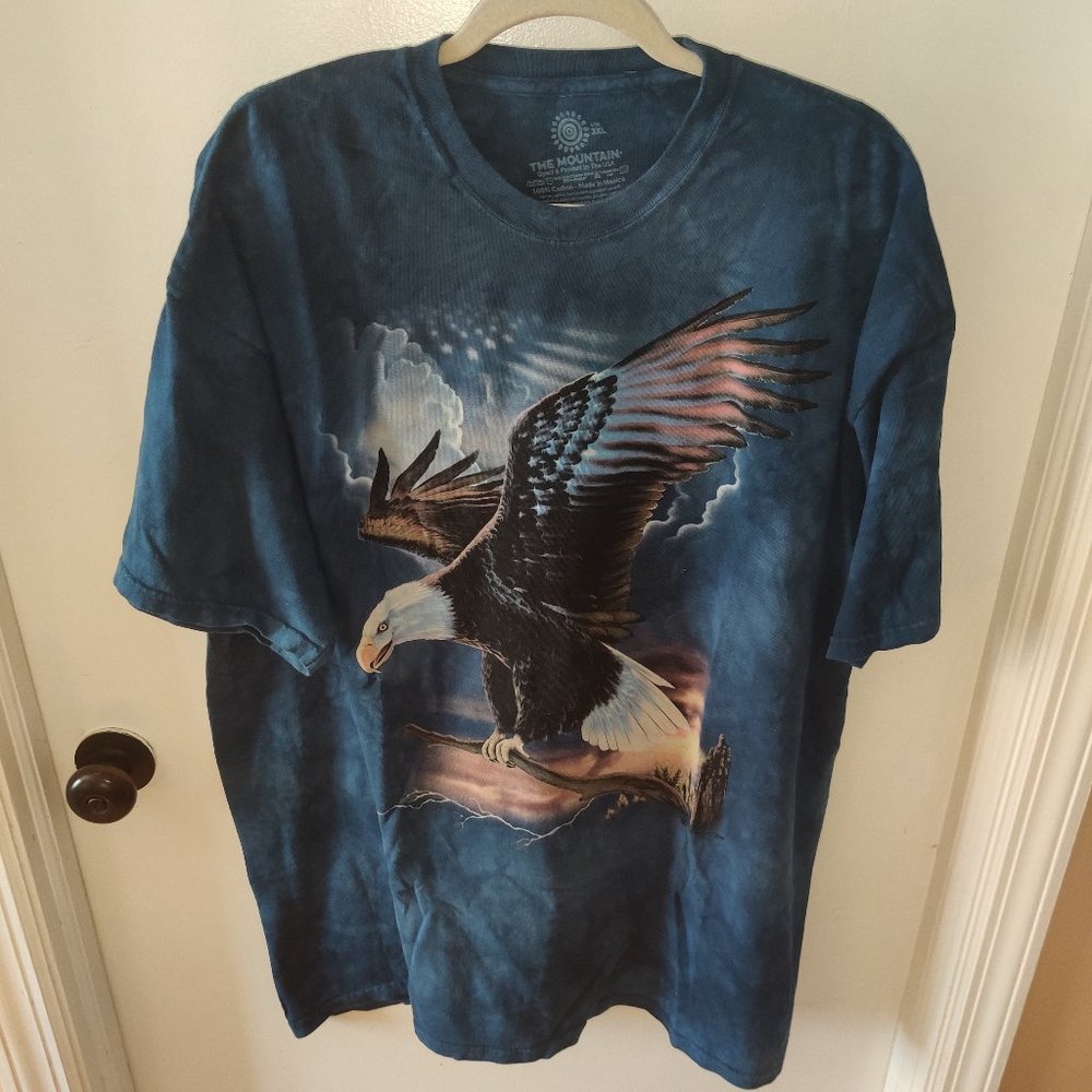 🏷️ The Mountain Tie Dye Patriotic Shirt